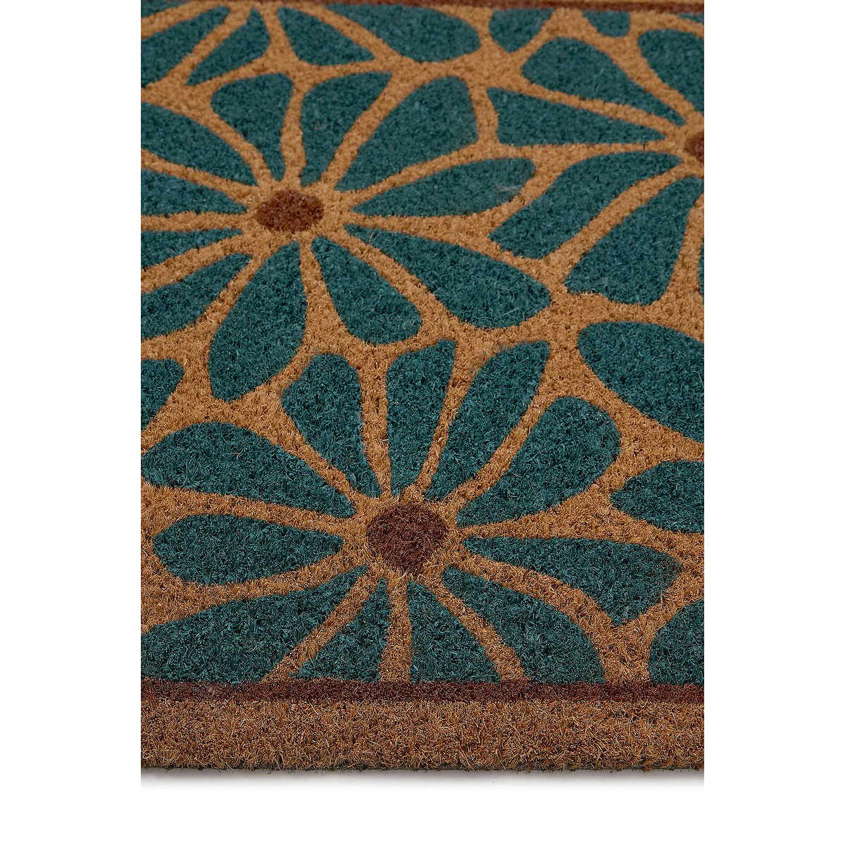 Boho Floral Coir Doormat blue, MY MAT