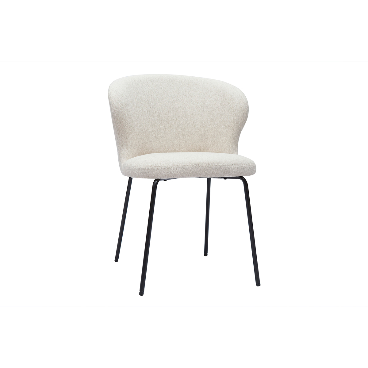 Chaise design pieds métal YDA blanc, MILIBOO