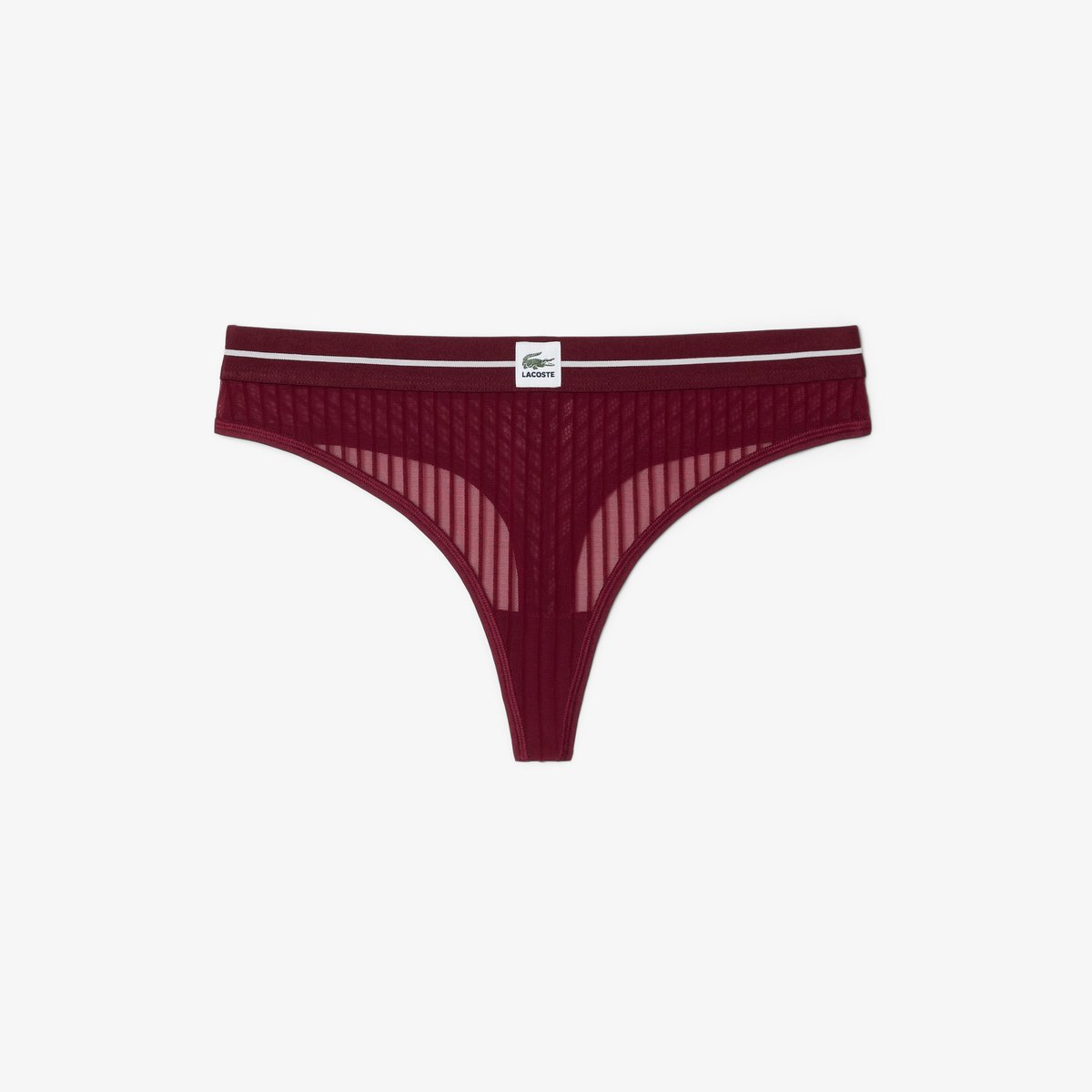 String mesh rayé velours rouge-drd, LACOSTE
