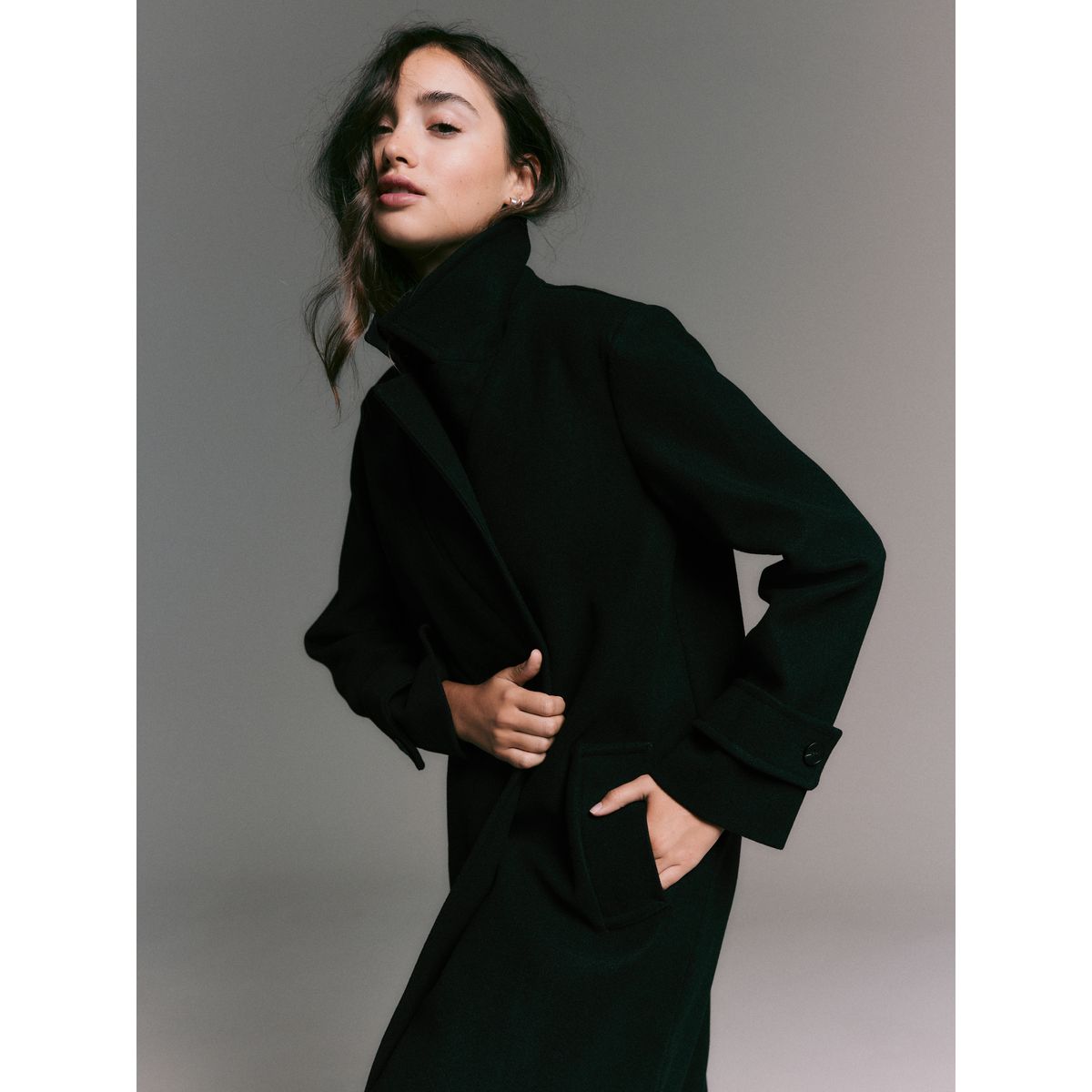 Manteau long noir, NEXT