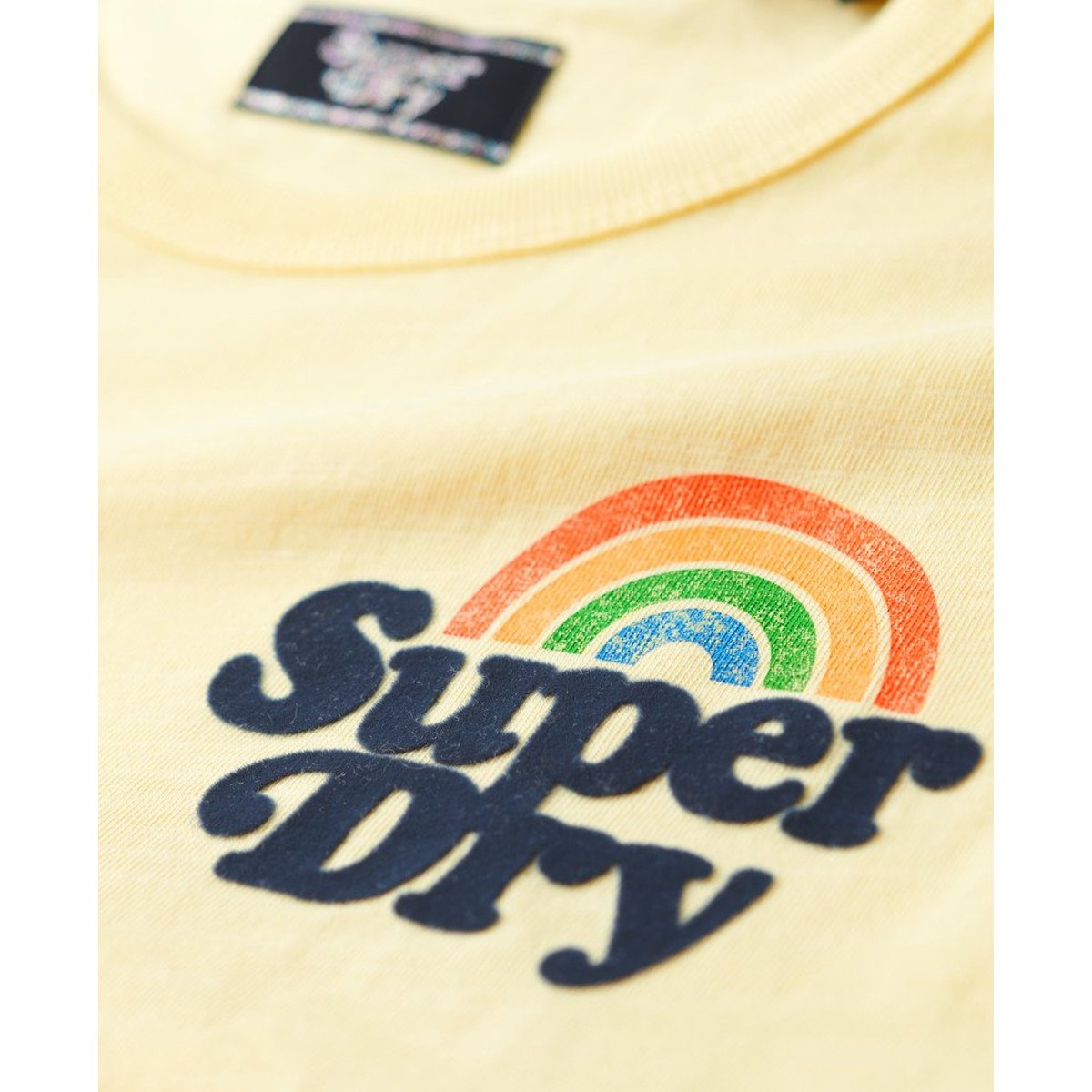Débardeur Vintage Rainbow jaune île, SUPERDRY