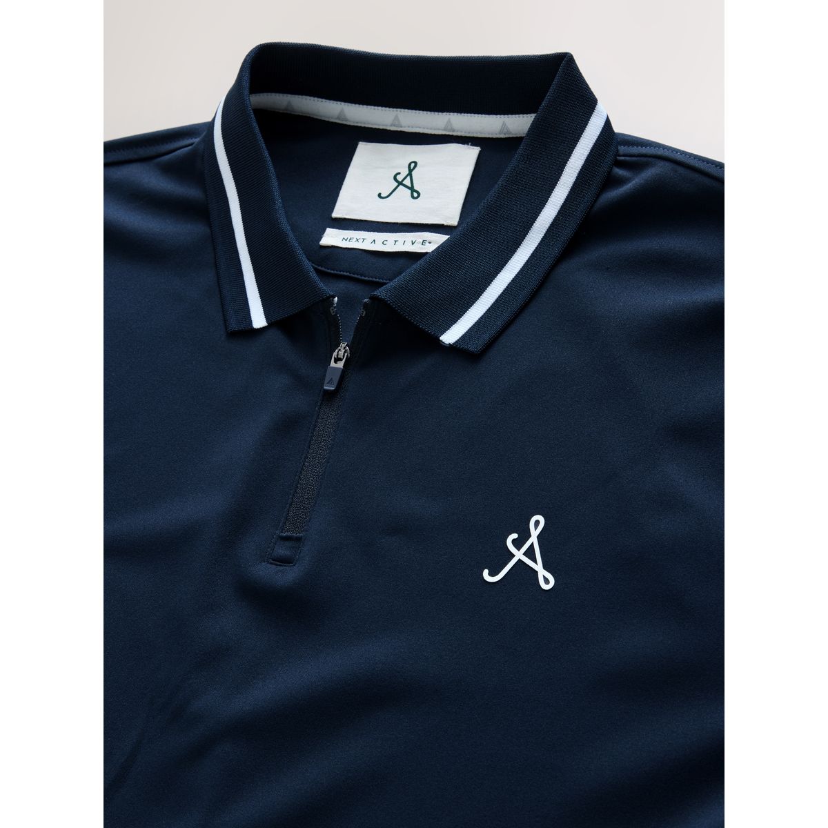 Polo de golf à liseré active bleu marine, NEXT