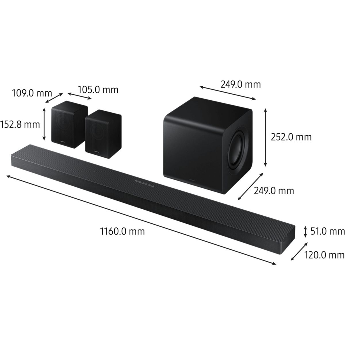 Barre de son HW-QS760F couleur unique, SAMSUNG