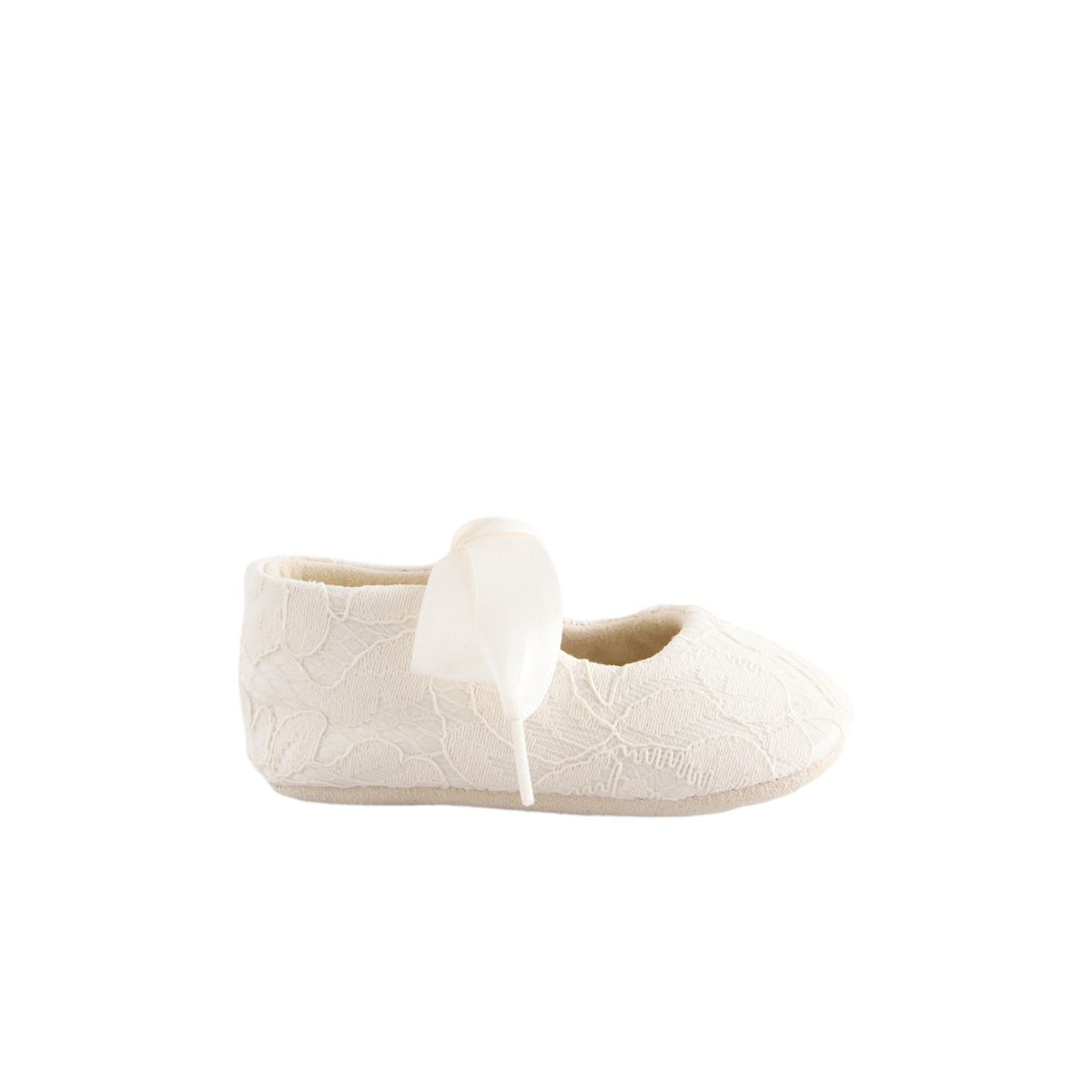 Chaussures bébé élégantes nouées dentelle crème, NEXT