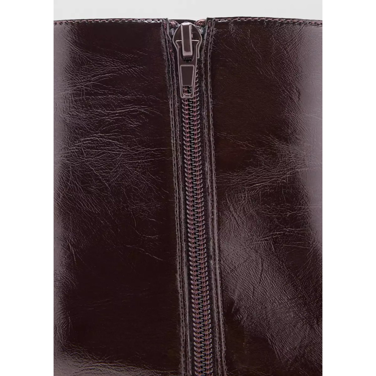 Bottines effet verni bout pointu bordeaux, MANGO