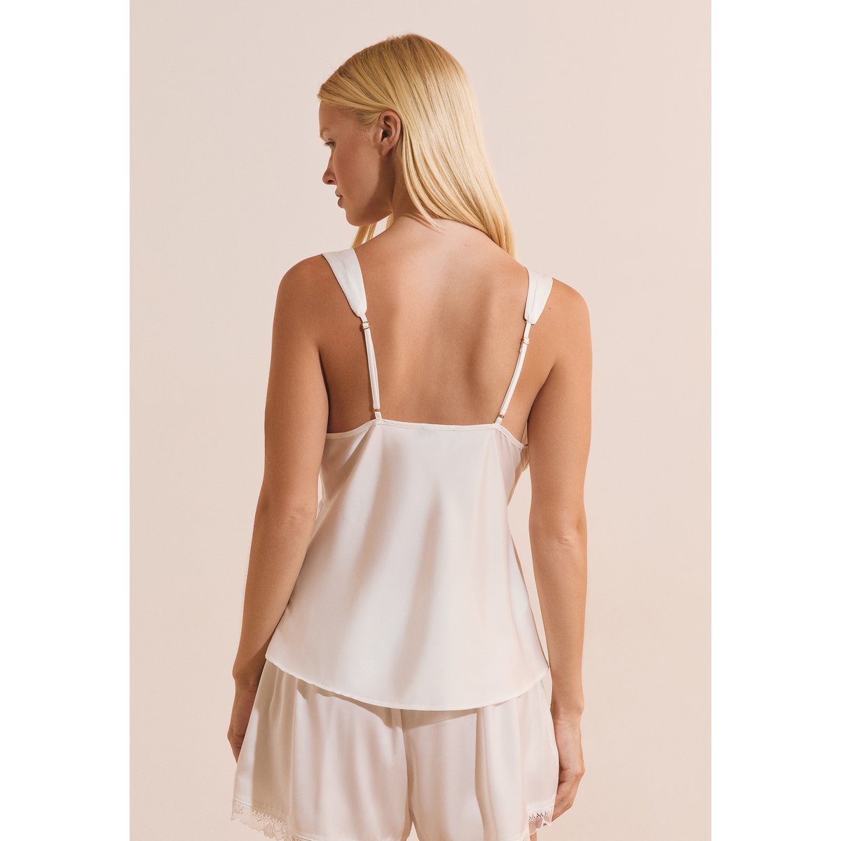Caraco de pyjama satiné BRIDAL BLISS blanc, ETAM