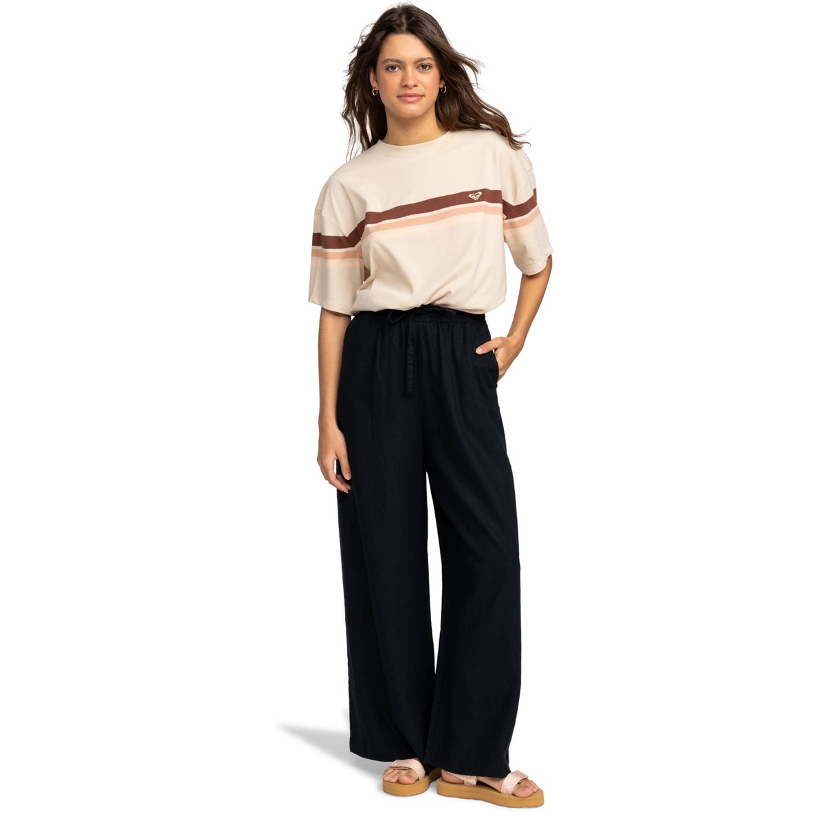 Pantalon souple LEKEITIO BREAK MID. noir anthracite, ROXY