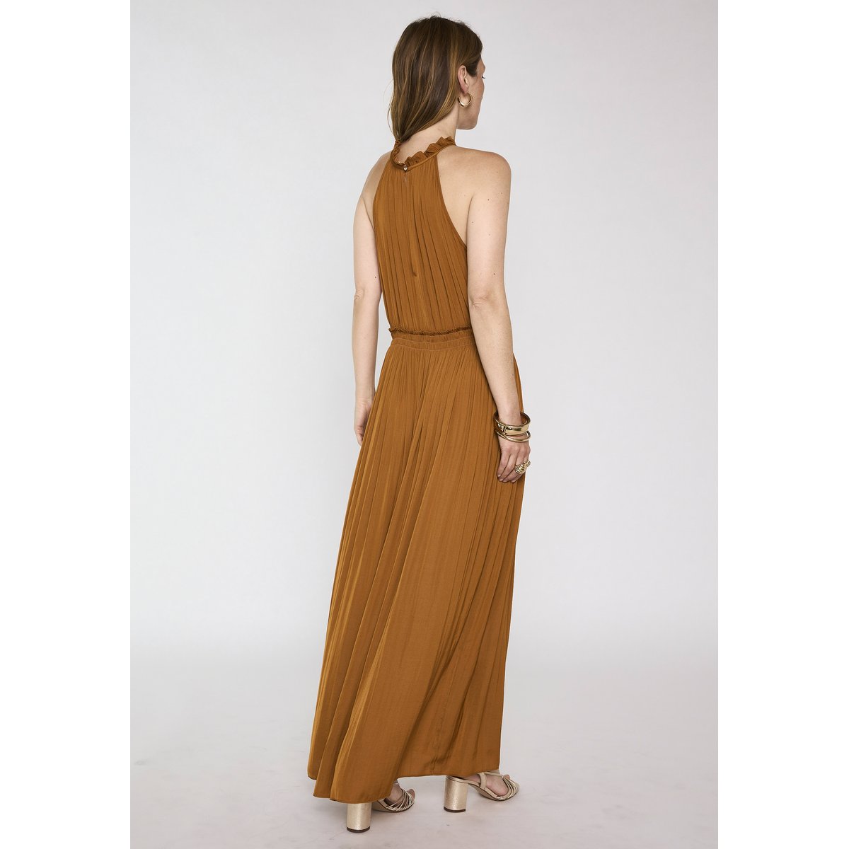 Robe fluide et droite BAY safran, Maison 123