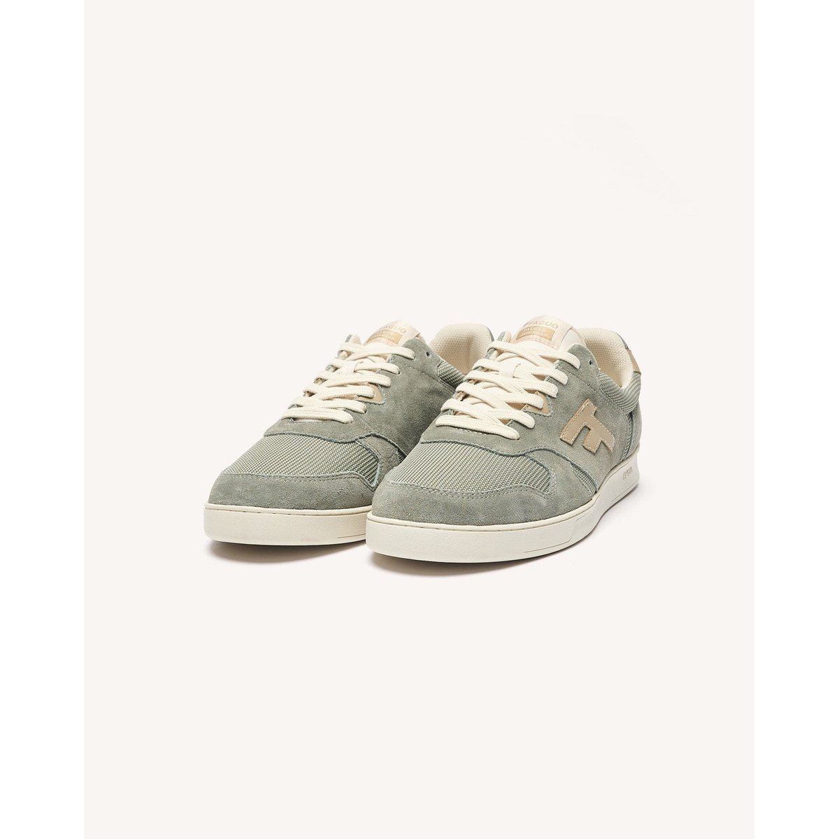 Baskets basses suede tissu PALMER kaki foncé, FAGUO