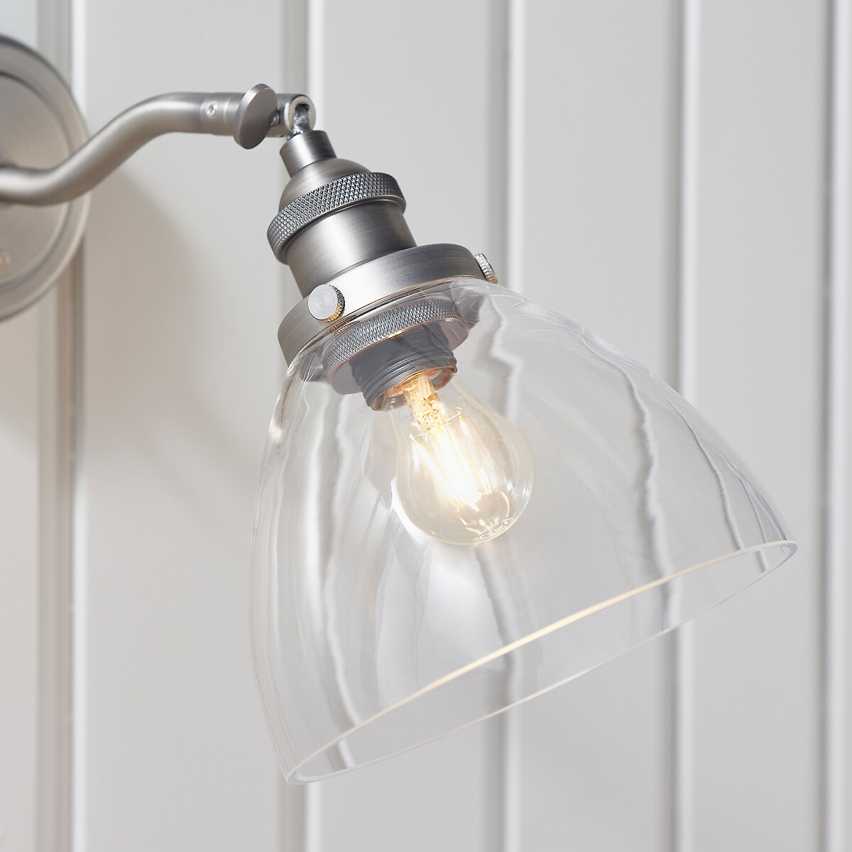 Henne Resto Style Wall Light in Brushed Silver silver-coloured, ÉDITÉ