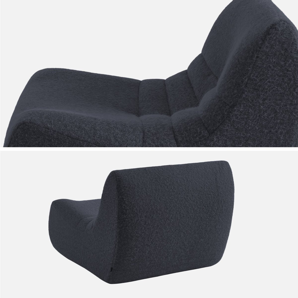 Chauffeuse tissu effet alpaca 2 places SOKOL beige, SWEEEK