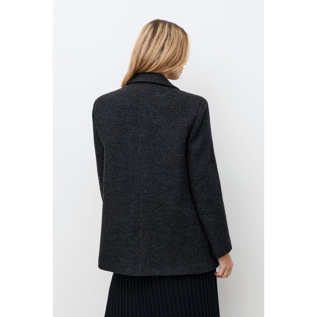 Manteau droit col tailleur GIRELLI gris, CAROLL