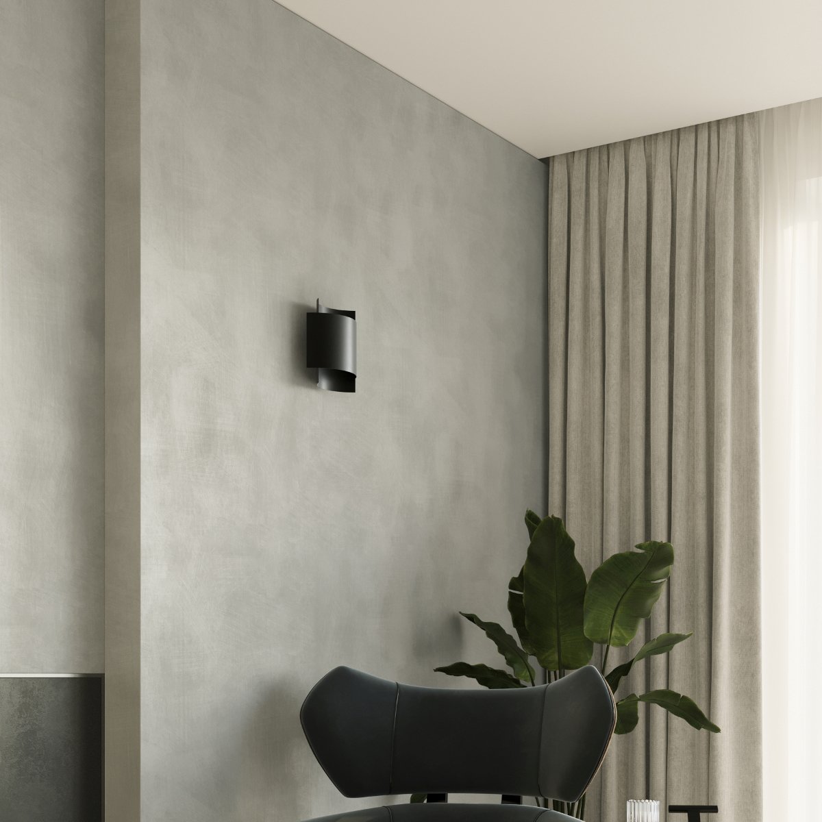Applique Acier Noir G9 1 Impact noir, EDEN