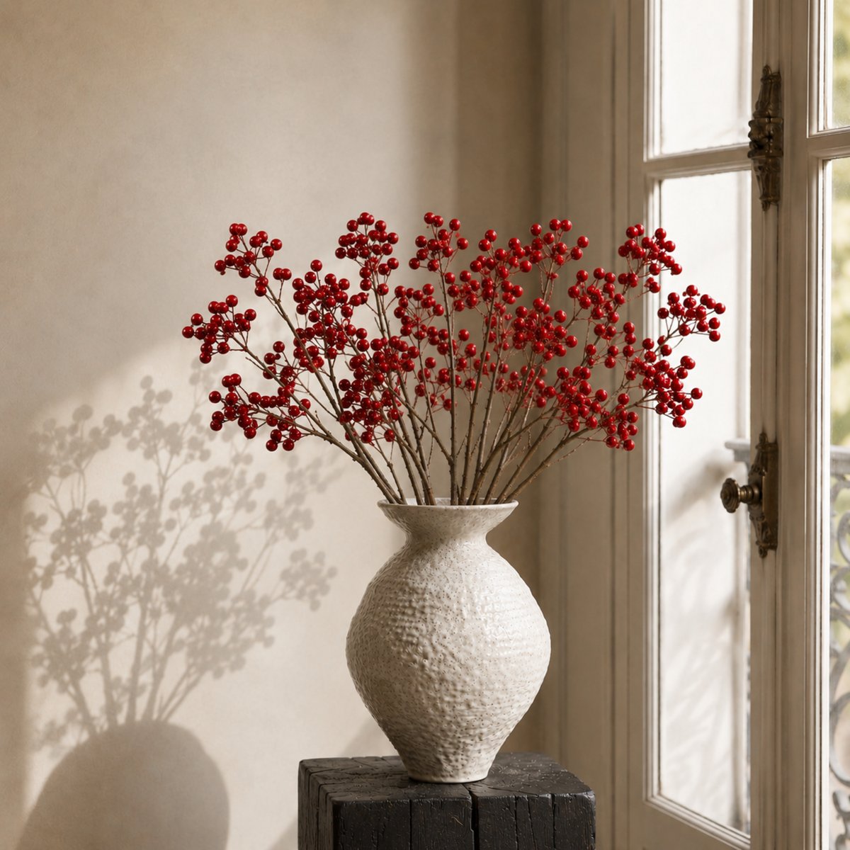 Tige de baies artificielle H50 rouge, SIA