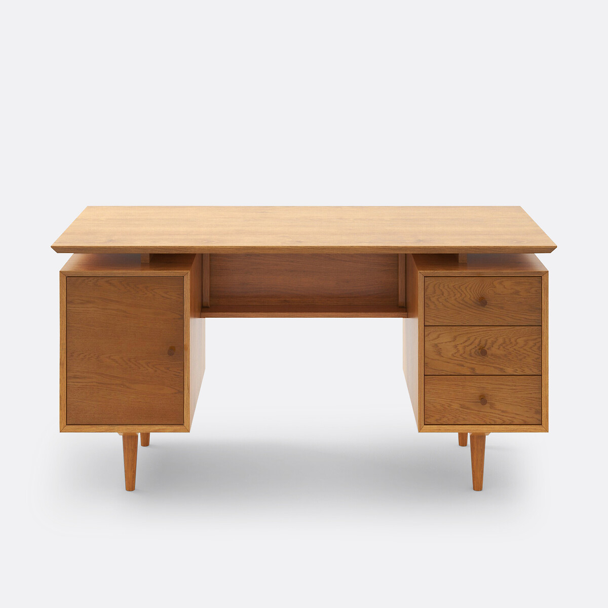 Bureau vintage double caisson, Quilda chêne, LA REDOUTE INTERIEURS