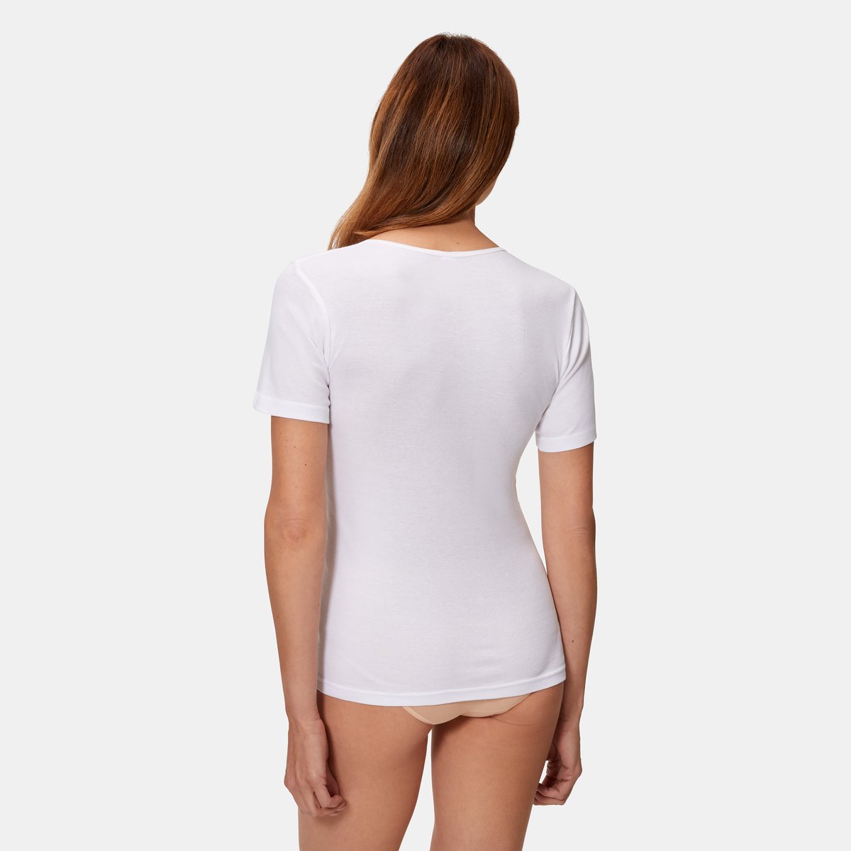 T-shirt Manches Courtes Cotton Feminine blanc, PLAYTEX
