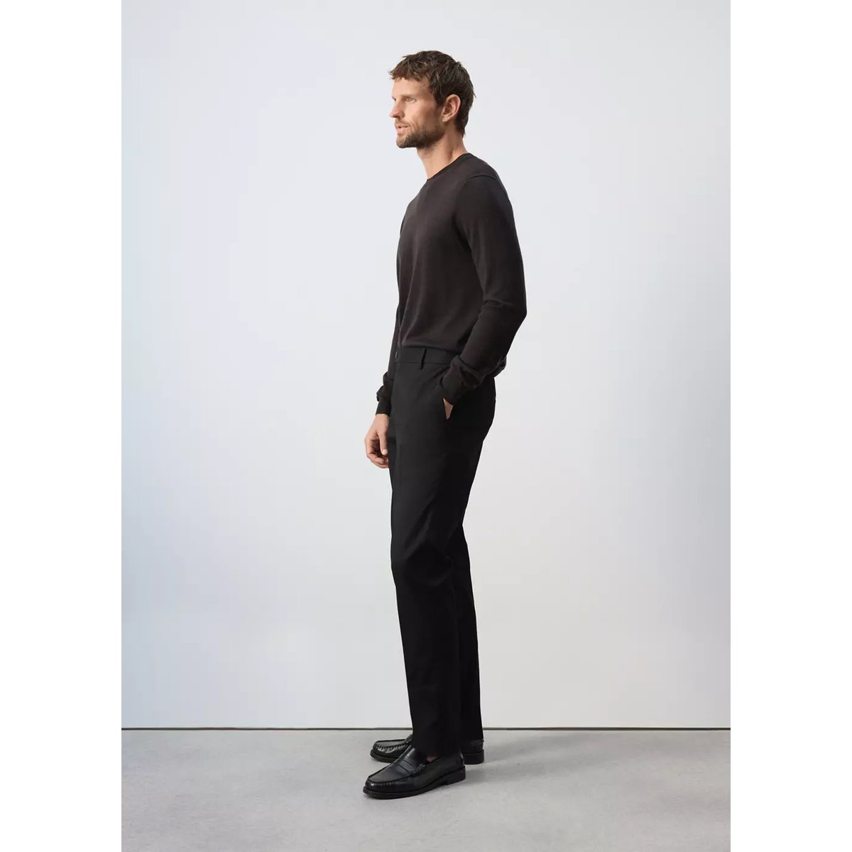 Pantalon Dublino chino slim-fit noir, MANGO MAN