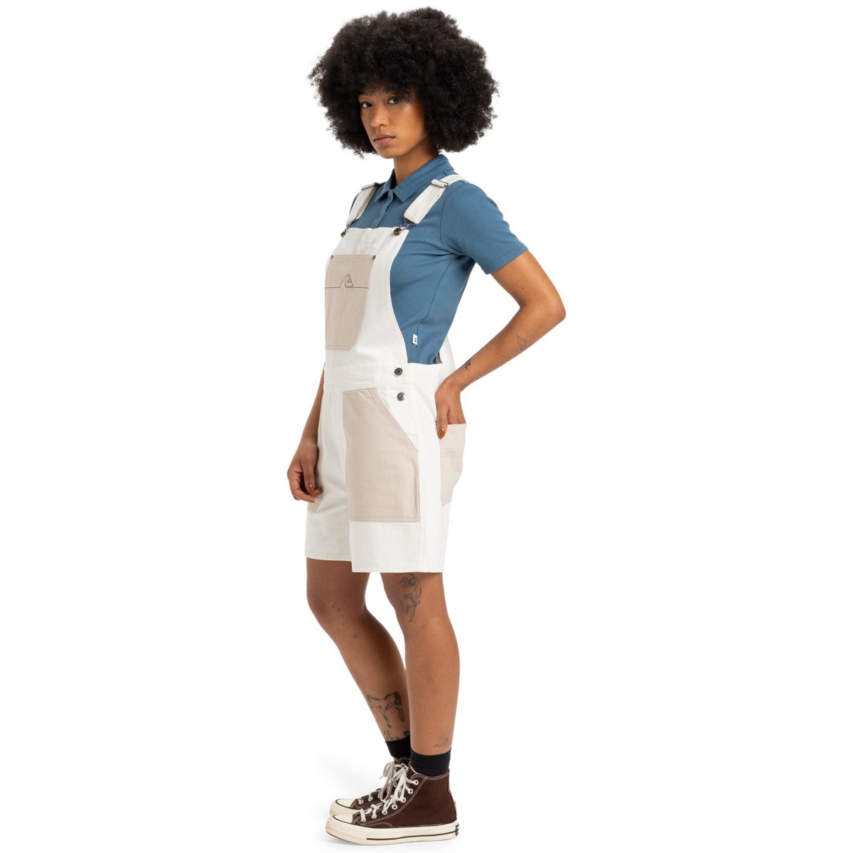 Salopette LYA blanc snow white, QUIKSILVER