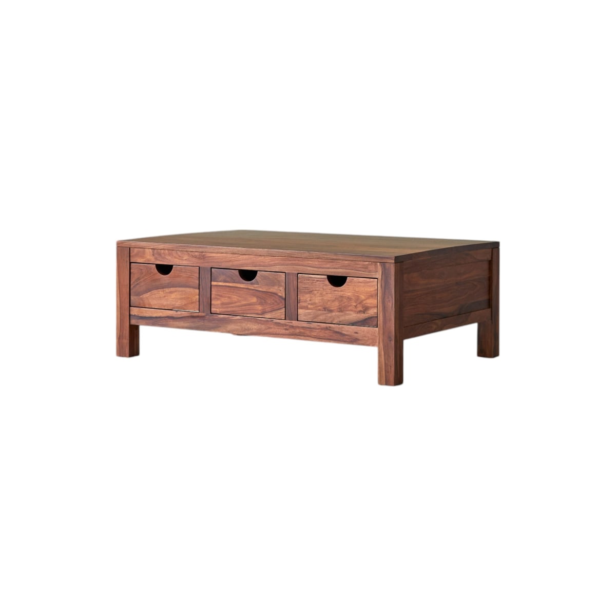 Table basse en Palissandre massif, OLIVER marron foncé, TIKAMOON