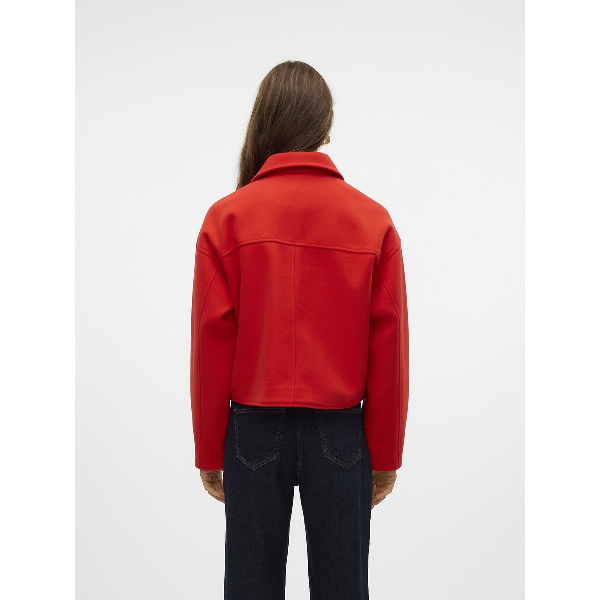 Kort jasje met ritssluiting felrood, VERO MODA
