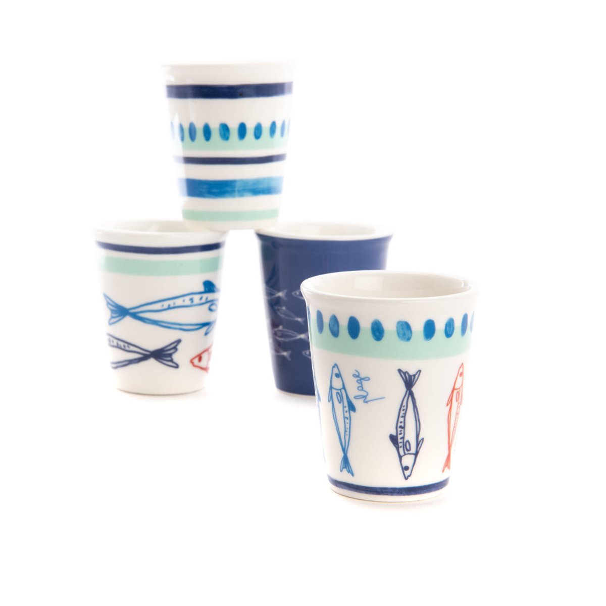 Coffret 4 tasses expresso Arial blanc, AMADEUS
