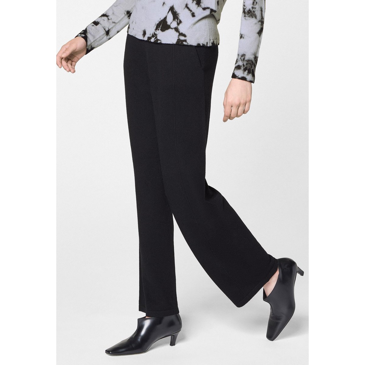 Pantalon large en laine noir, RODIER
