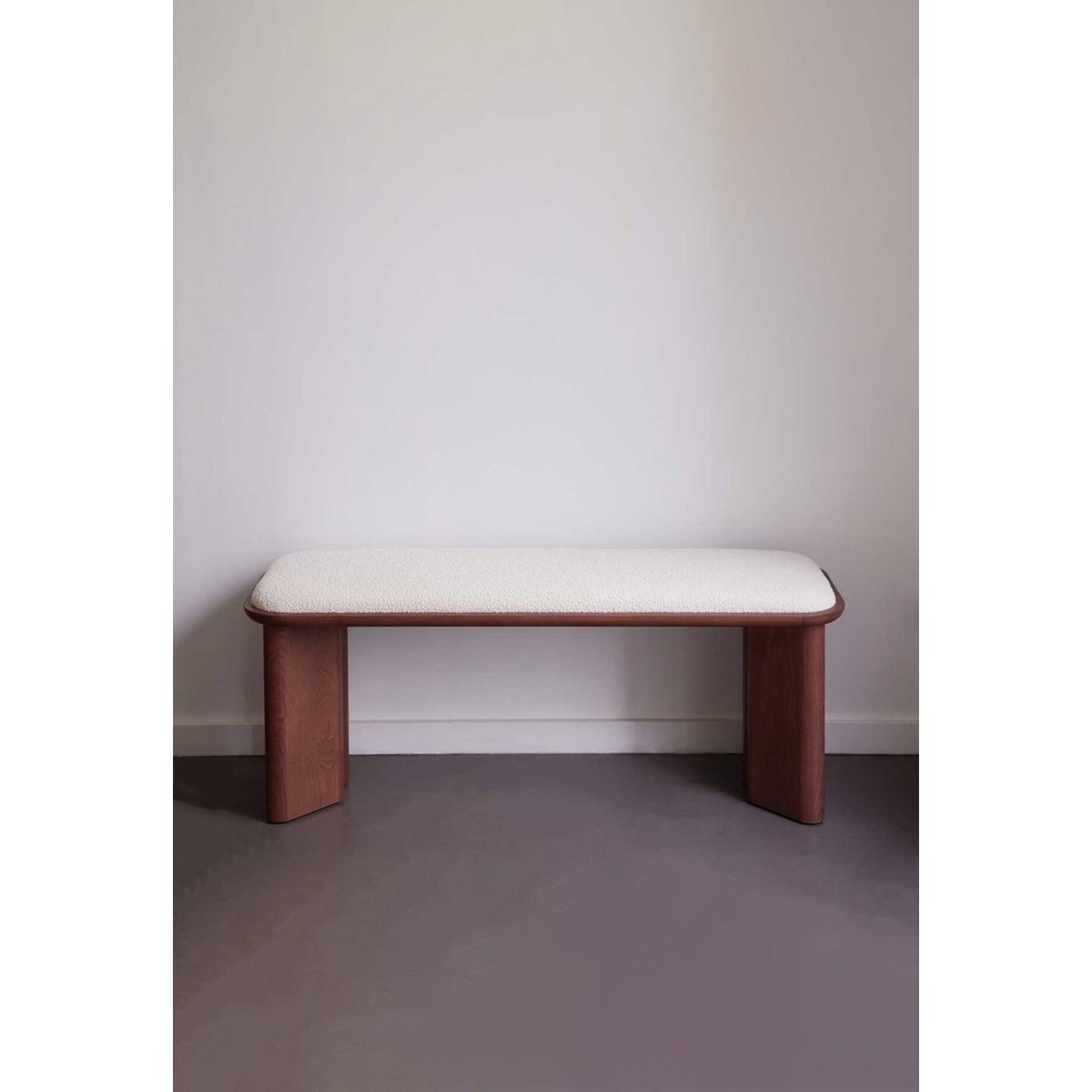 Banc en bois laqué léopard, Lazare noyer, GABRIELLE PARIS