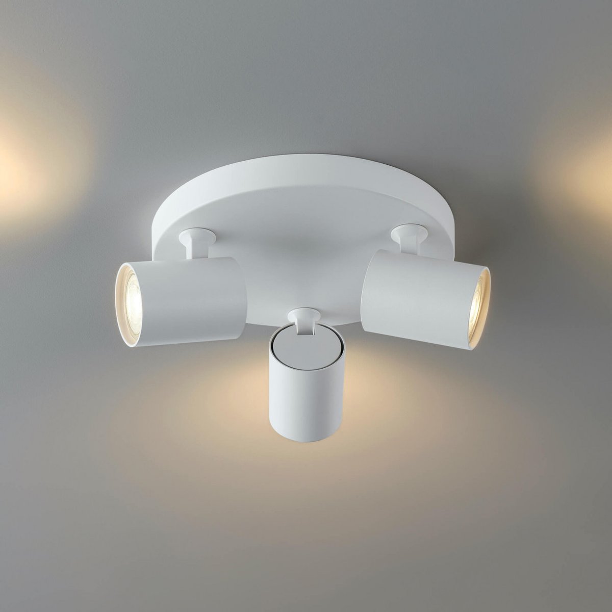 Plafonnier triple spot LIMA blanc, KOSILUM