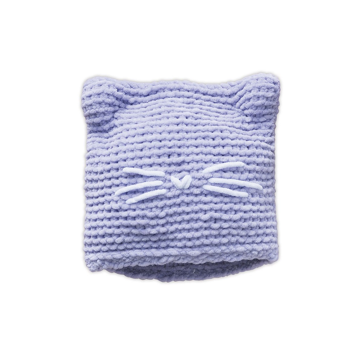 Bonnet À Tricoter Petit Chat couleur unique, JANOD