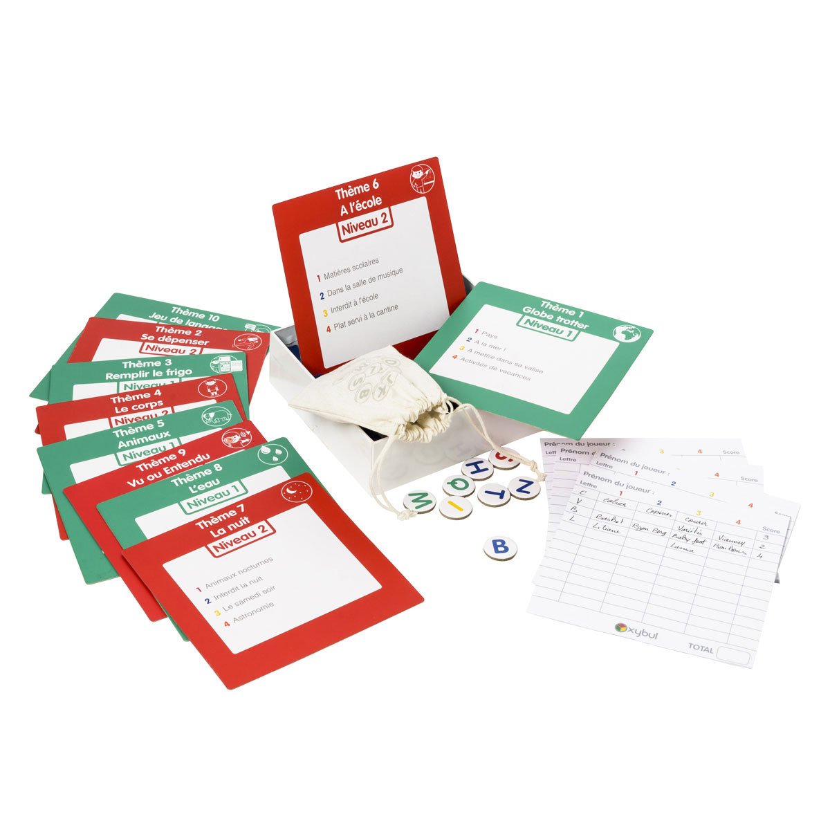 Jeu de société Ptit bac blanc, OXYBUL 