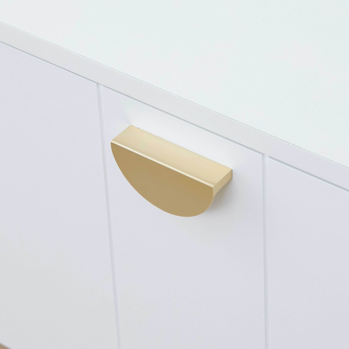Meuble TV suspendu 120 cm style bohème, HOLLY blanc, OVIALA