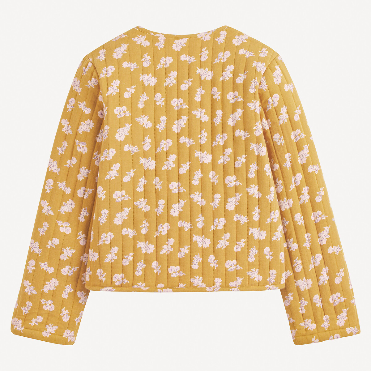 Printed Mid-Season Quilted Jacket in Cotton Muslin bronze print, LA REDOUTE COLLECTIONS