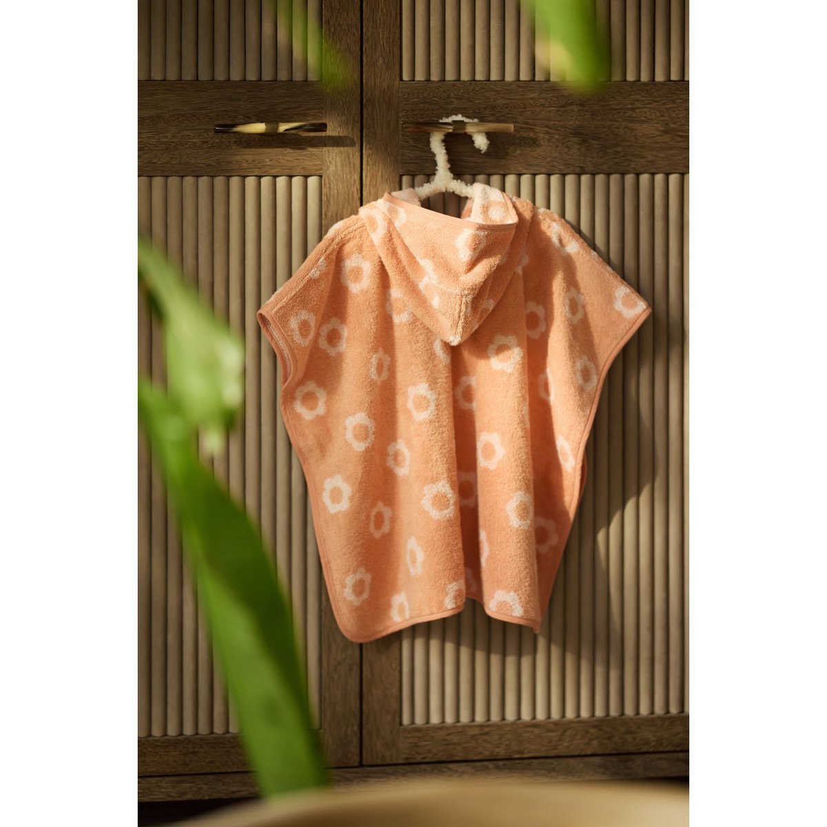 Poncho de bain en éponge rose flower, JOLLEIN
