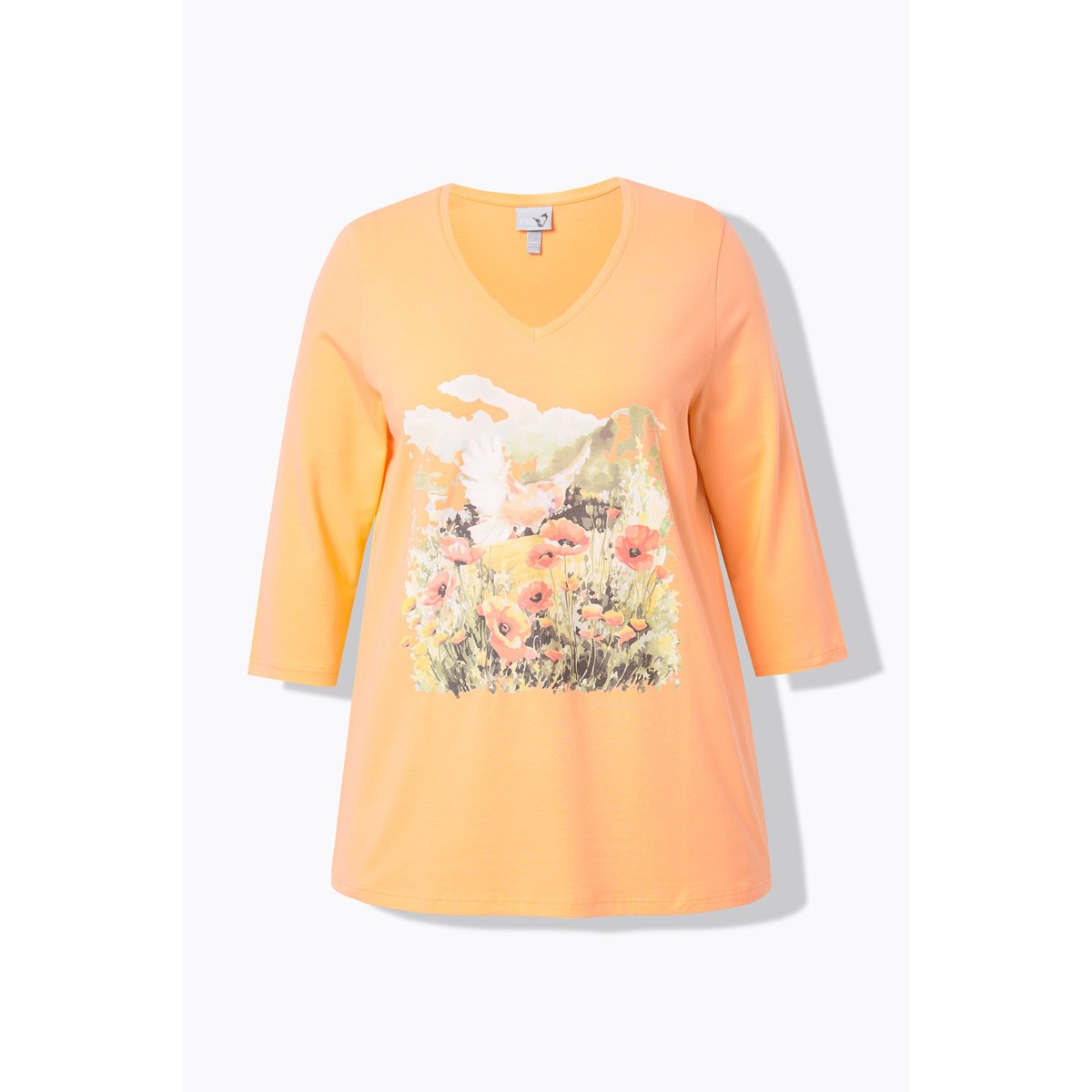 T-shirt imprimé nature abricot, ULLA POPKEN