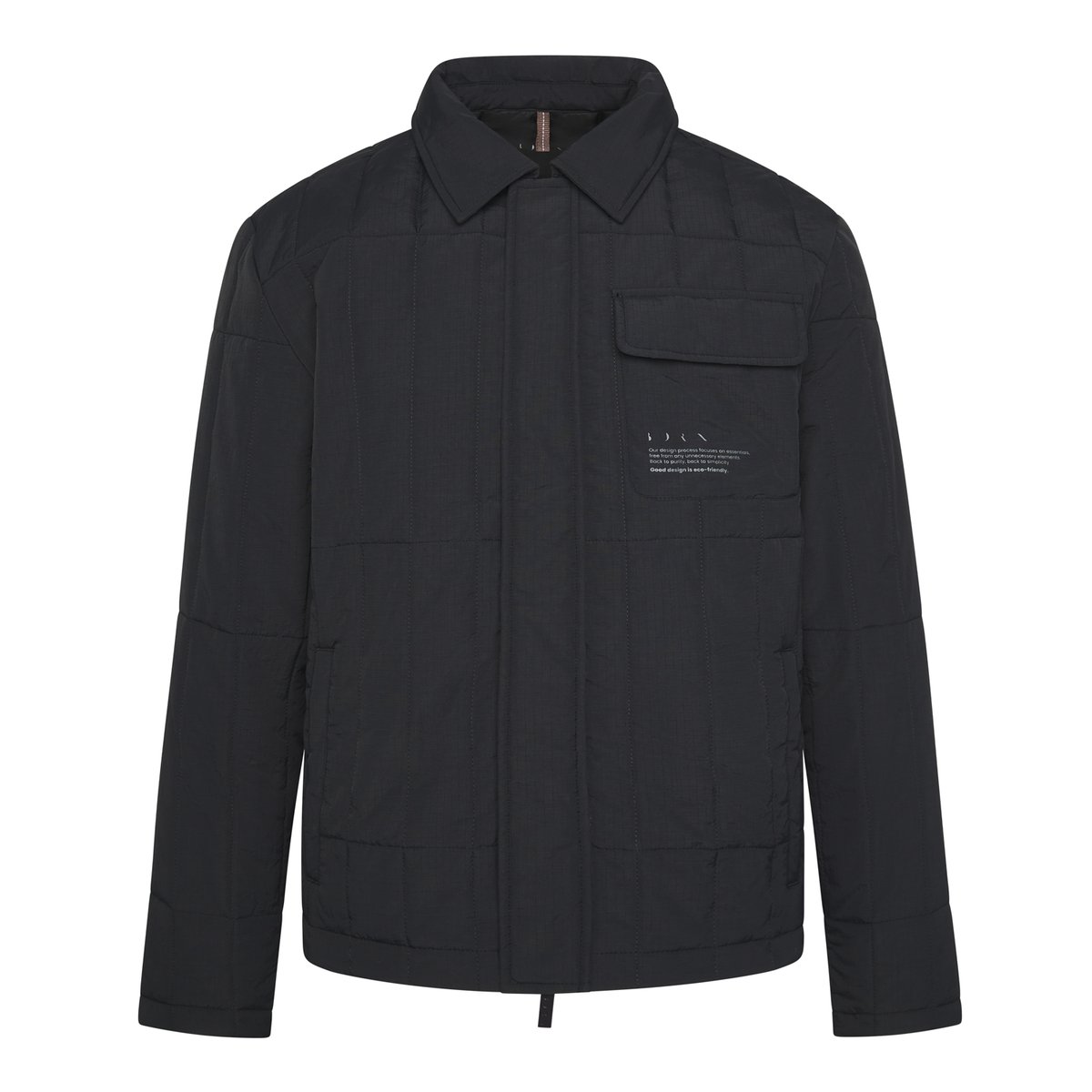 Manteau de sport homme Misuri Toucher doux fermeture éclair noir profond, BORN