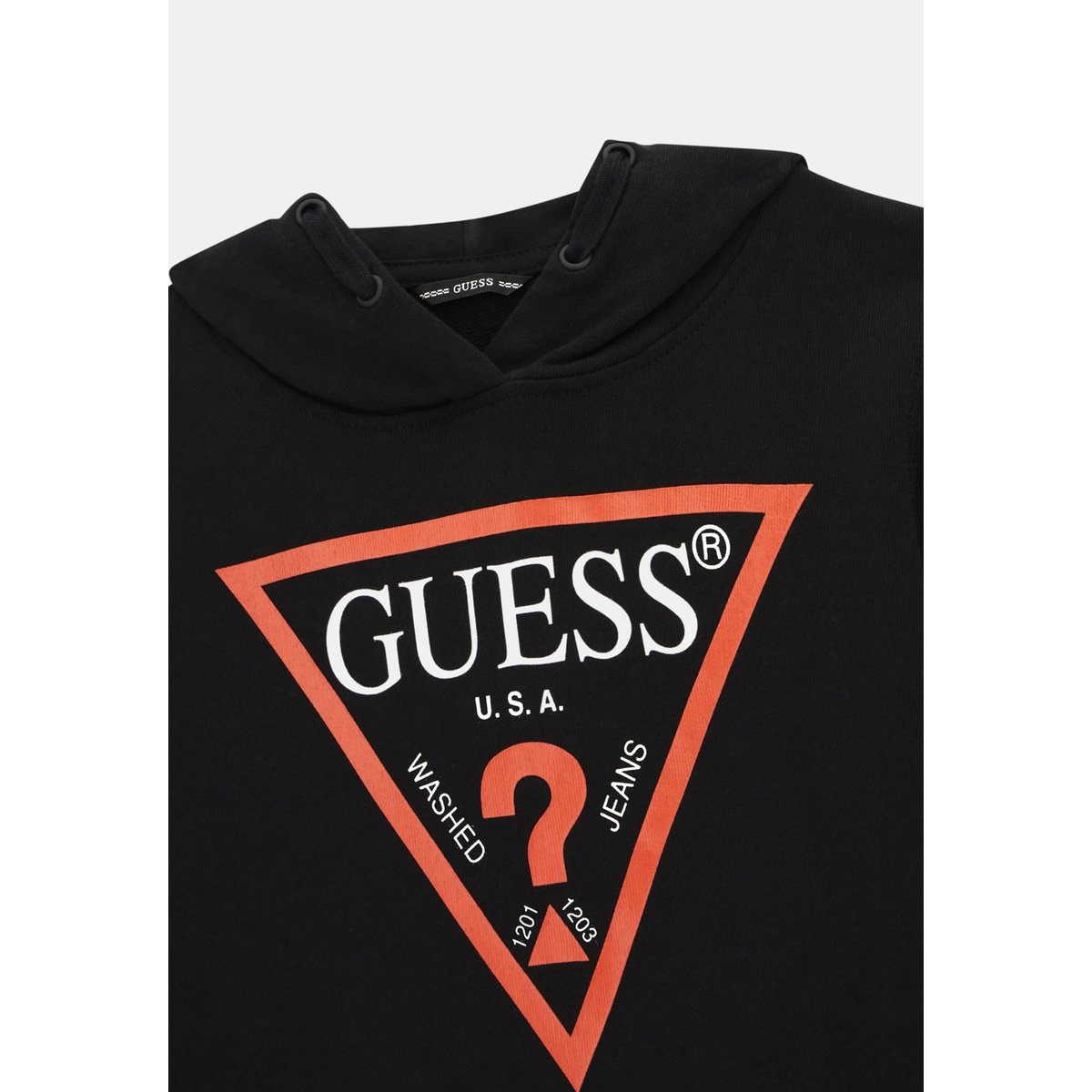 Sweat-Shirt À Capuche Logo Triangle noir, GUESS KIDS
