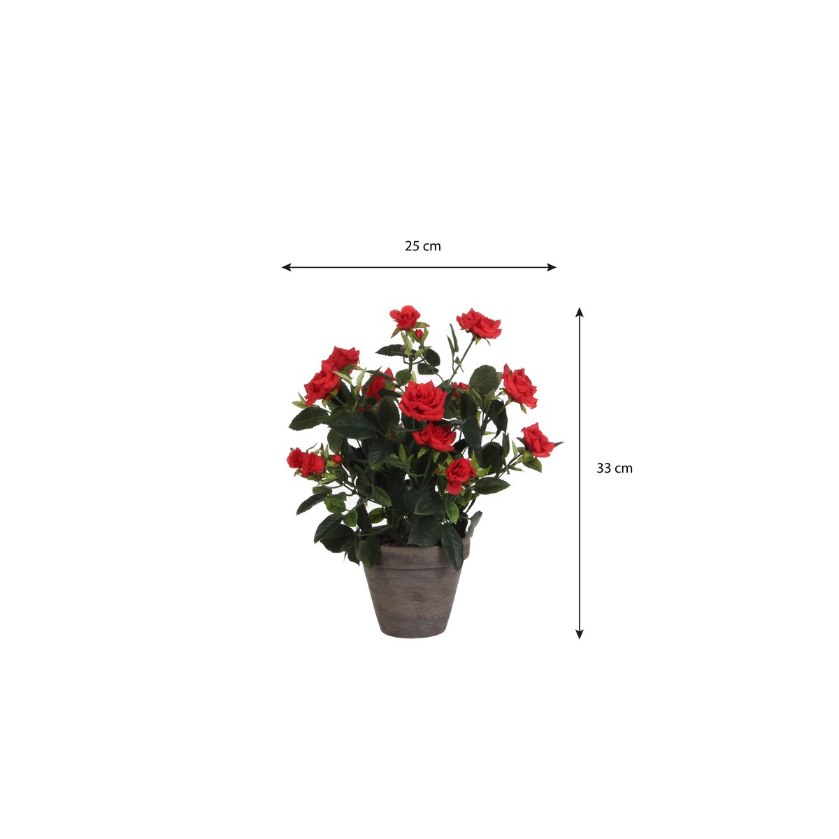 Plante artificielle ROSEBUSH rouge, MICA DECORATIONS