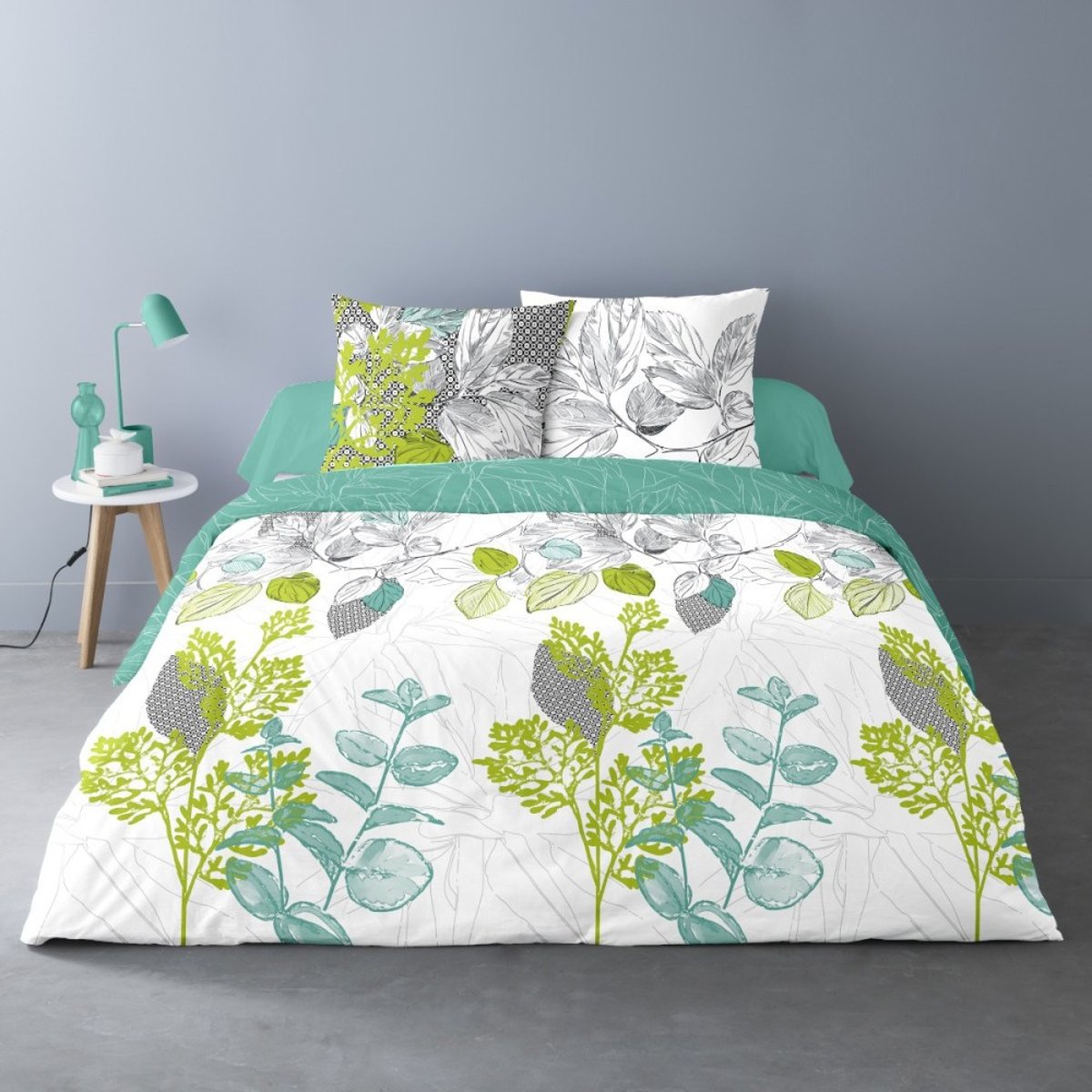 Housse de couette 240x220 POLLY + 2 taies 100% coton multicolore, DECORATIE