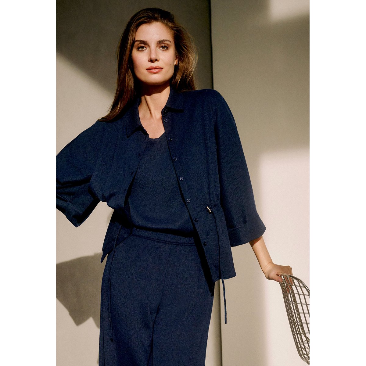Veste façon blouse à cordon coulissant sous tunnel dark sky, BETTY BARCLAY