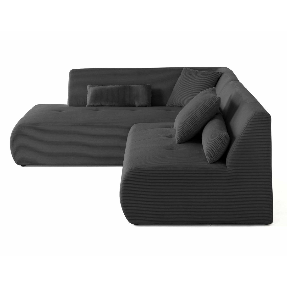Canapé d'Angle gauche 5 places - ONYX gris foncé, BEST MOBILIER