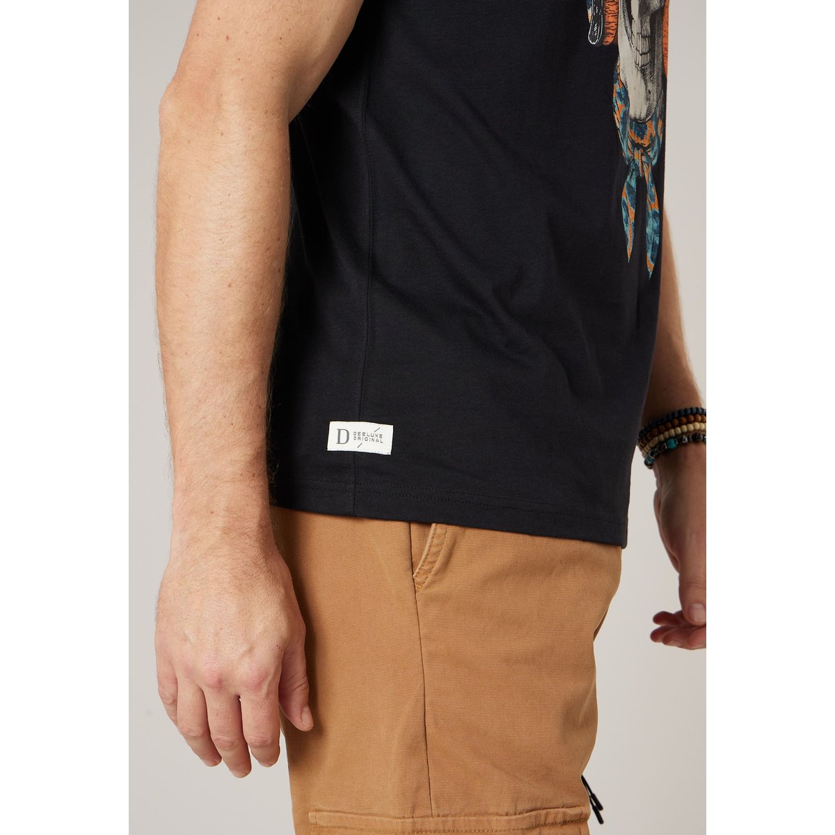T-shirt homme en coton WANDER black, DEELUXE