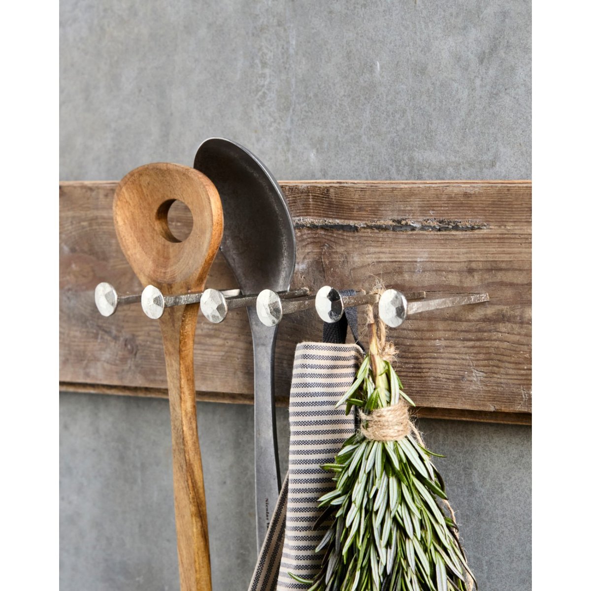 Lot de 6 crochets à clous en métal Wall argent, HOUSE DOCTOR