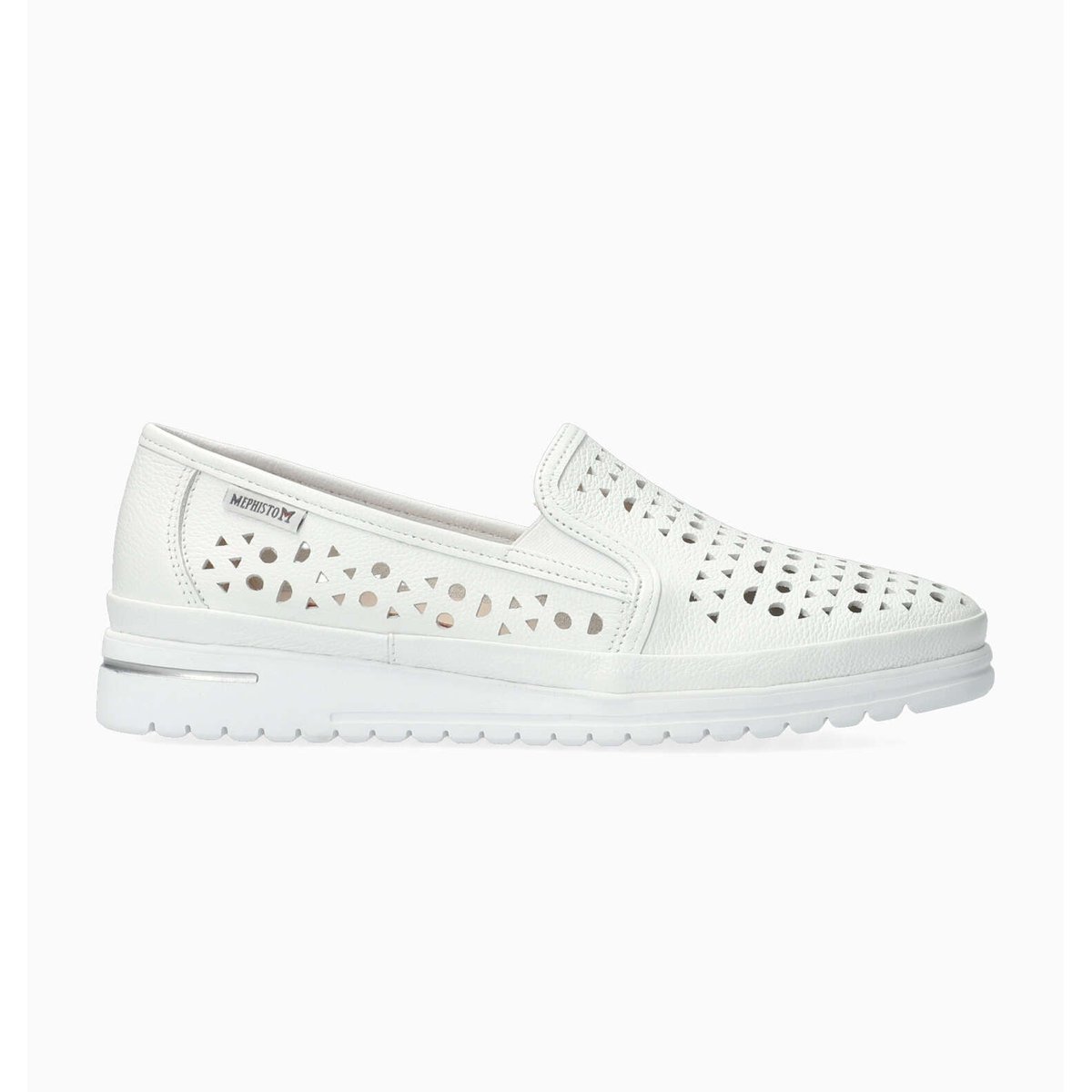 Baskets en cuir JANA PERF blanc p5142, MEPHISTO