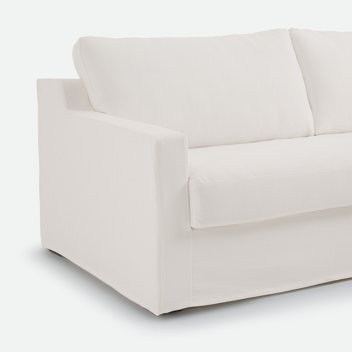Schlafsofa mit abnehmbaren Bezügen, 2-, 3- oder 4-Sitzer, aus Baumwolle und Leinen, LINETTO ecru, LA REDOUTE INTERIEURS