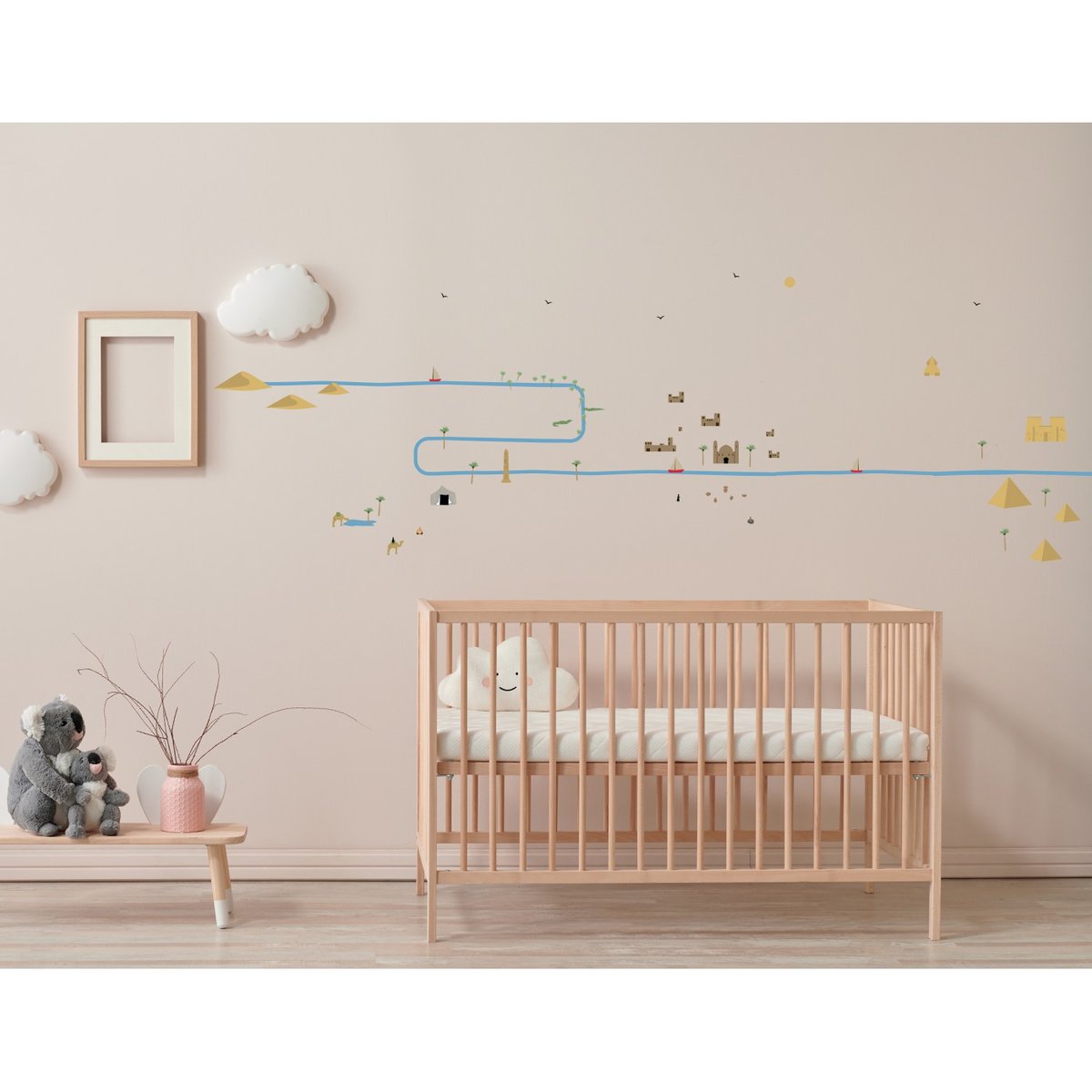 Sticker Mural Grande Frise Le Long du Nil 6m multicolore, ARCHIV