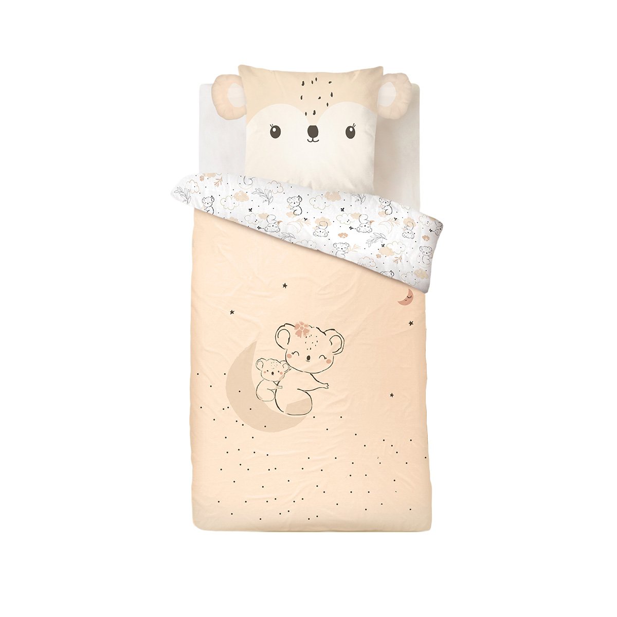 Housse de couette enfant + taie d'oreiller Salsa rose, PETIT BEGUIN
