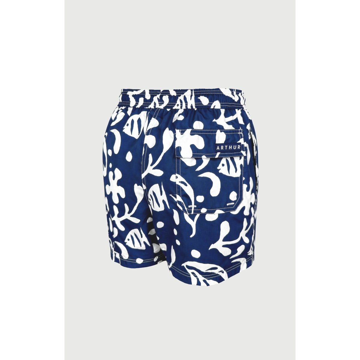 Short de bain imprimé Matthias marine, ARTHUR