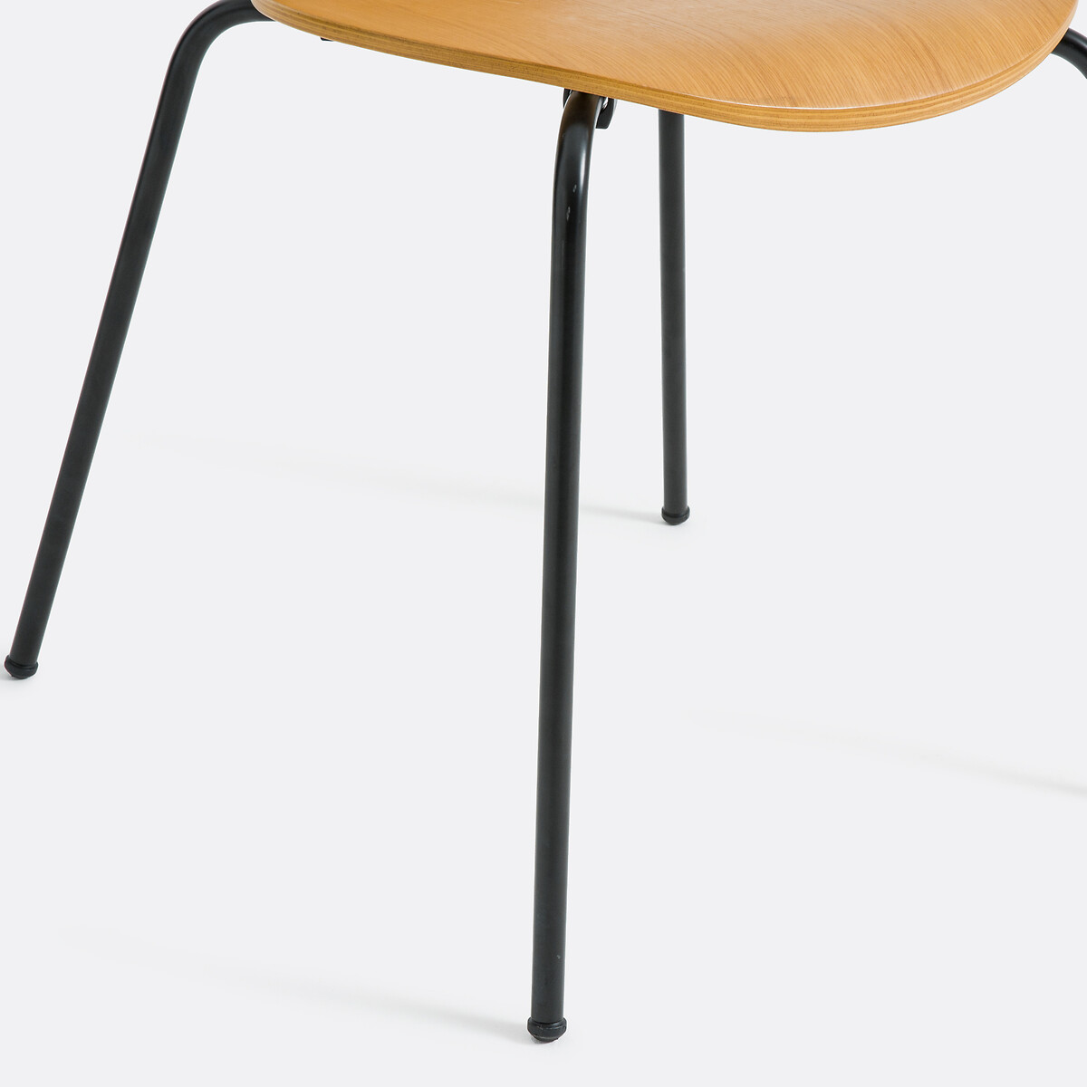 Chaise empilable, Lenon teinté chêne, LA REDOUTE INTERIEURS