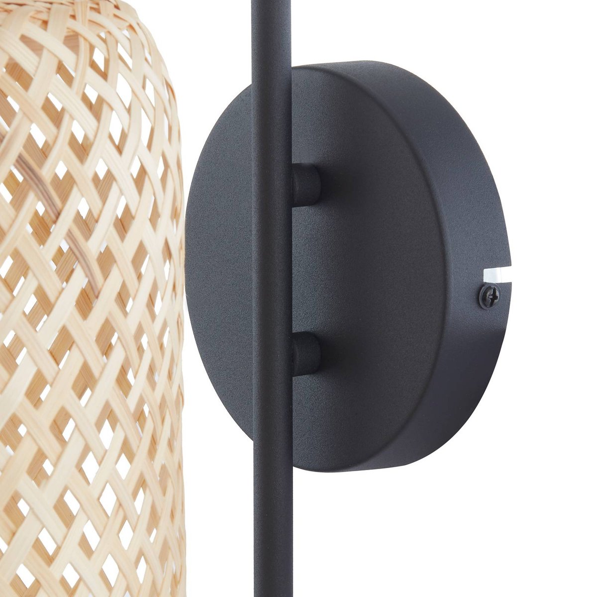 Applique en bambou traditionnel, Venora bois clair, noir, LINDBY