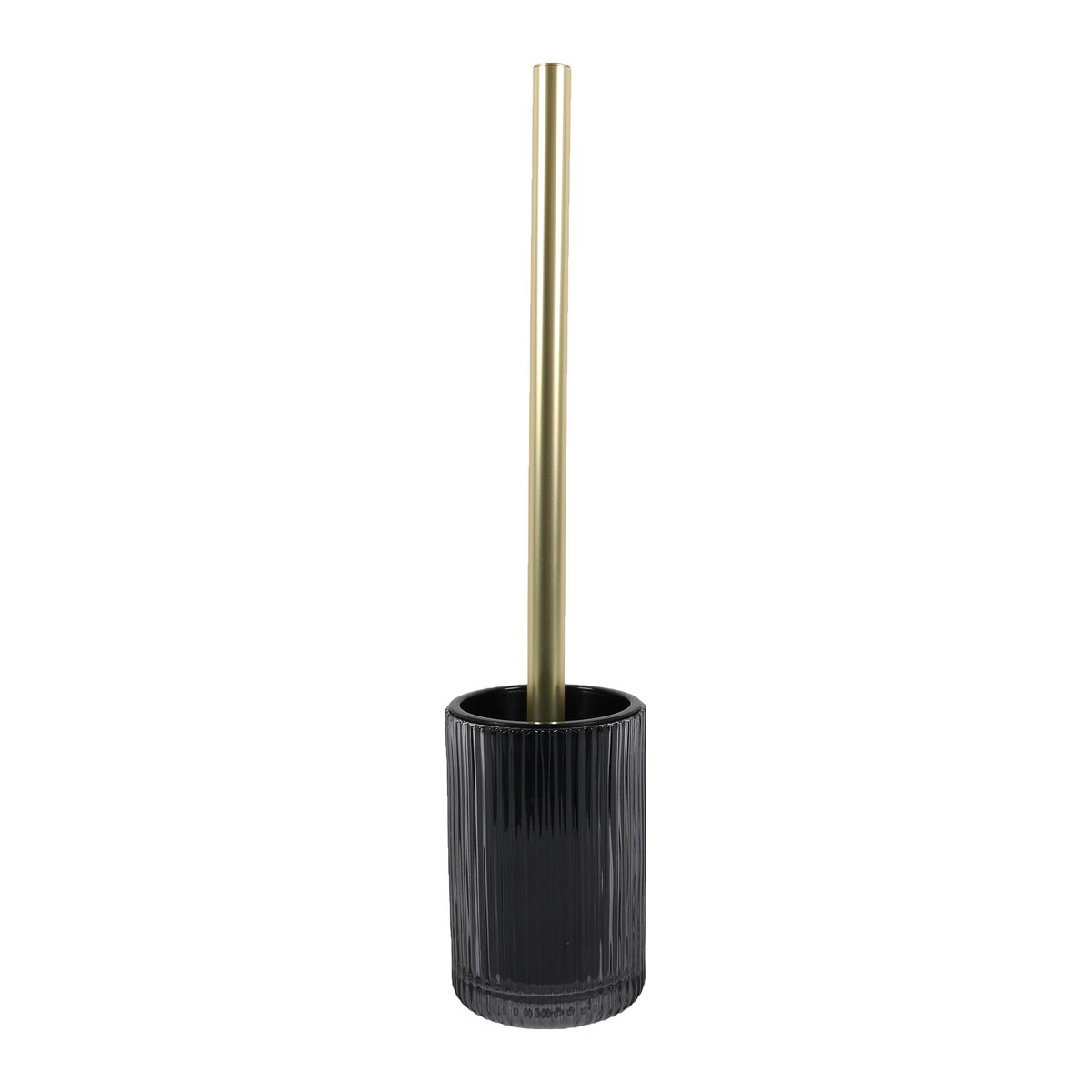 Pot en verre avec brosse WC intégrée, GATSBY noir, SENSEA